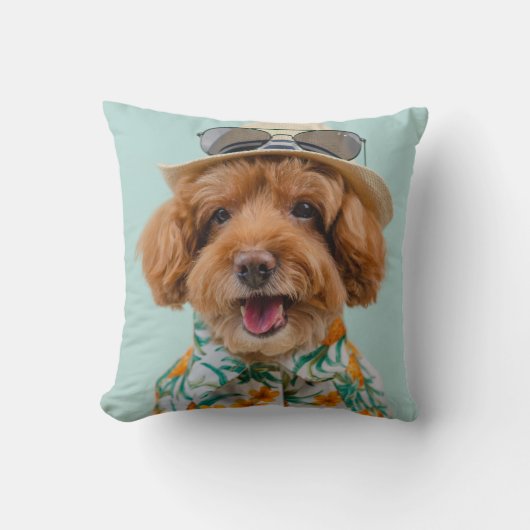 犬の写真のクッションカバー クッション (正面)