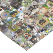 犬の写真のコラージュとテーブルクロス ショートテーブルランナー (コーナー)