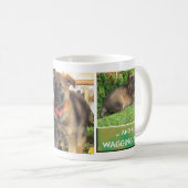 犬の写真のコラージュのマグ コーヒーマグカップ (正面右)