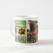 犬の写真のコラージュのマグ コーヒーマグカップ (正面左)