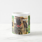 犬の写真のコラージュのマグ コーヒーマグカップ (中央)