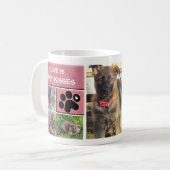 犬の写真のコラージュのマグ コーヒーマグカップ (正面左)