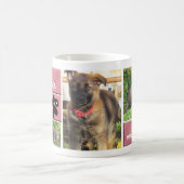 犬の写真のコラージュのマグ コーヒーマグカップ (中央)