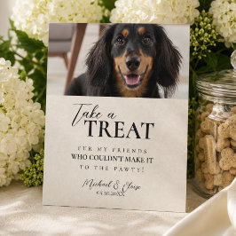 犬の写真の結婚式の引出物 台座サイン