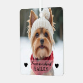 犬の写真の追悼 オルナメント メタルオーナメント (正面左)