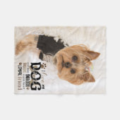 犬の写真は私の犬の言葉パーソナライズされたアートを愛 フリースブランケット (正面(横))