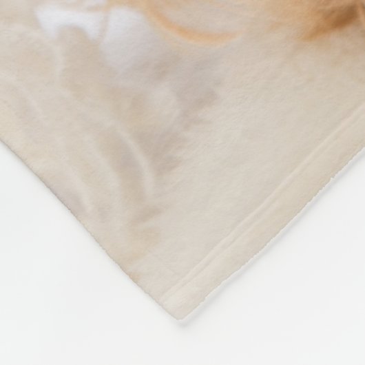 犬の写真は私の犬の言葉パーソナライズされたアートを愛 フリースブランケット (角)