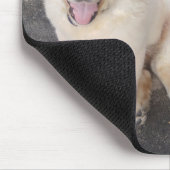 犬の写真は私の犬の言葉パーソナライズされたアートを愛 マウスパッド (コーナー)