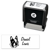 犬の写真を使用した衣服の名前をカスタムする セルフインキングスタンプ (インサイチュ)