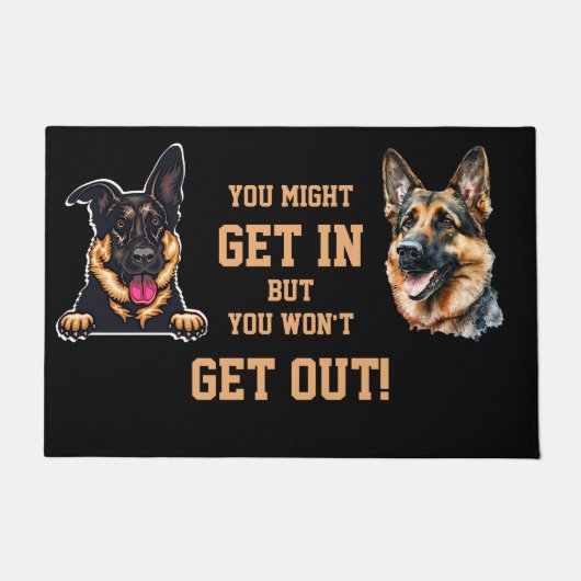 犬の写真を追加すべての文字を編集し、入る可能性があり、出ない ドアマット (正面)