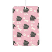 犬の写真アップロードかわいいペットの写真ピンク カーエアーフレッシュナー (正面)