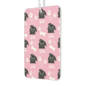 犬の写真アップロードかわいいペットの写真ピンク カーエアーフレッシュナー (左)