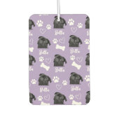 犬の写真アップロードかわいいペットの写真ピンク カーエアーフレッシュナー (正面)