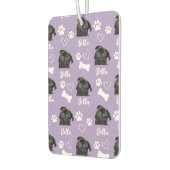 犬の写真アップロードかわいいペットの写真ピンク カーエアーフレッシュナー (左)