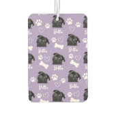 犬の写真アップロードかわいいペットの写真ピンク カーエアーフレッシュナー (裏面)