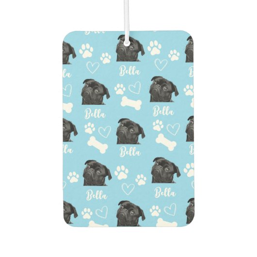 犬の写真アップロードかわいいペットの写真ピンク カーエアーフレッシュナー (正面)