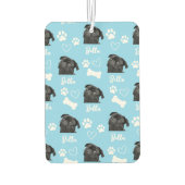 犬の写真アップロードかわいいペットの写真ピンク カーエアーフレッシュナー (裏面)