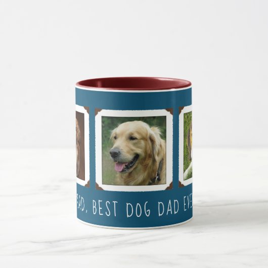 犬の写真ギフト/猫ママ/パパ パーソナライズされた マグカップ (中央)