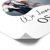 犬の写真コラージュ ペットメモリアル オーダーメイドの肉球 ポスター (角)