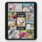犬の写真コラージュWOOFで私を持っていた マウスパッド (正面)