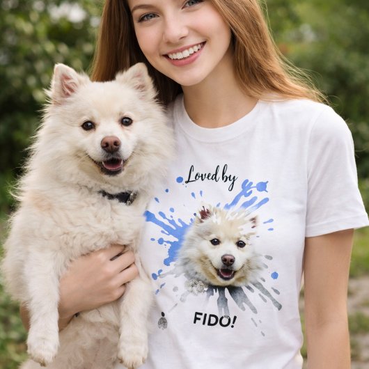 犬の写真スプラッシュおもしろいユーモア愛 Tシャツ