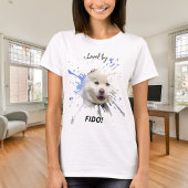 犬の写真スプラッシュおもしろいユーモア愛 Tシャツ