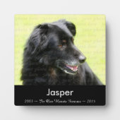 犬の写真テンプレート追悼 フォトプラーク (正面)