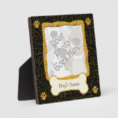 犬の写真テンプレート　遊び心あふれる記念ディスプレイ フォトプラーク (正面)