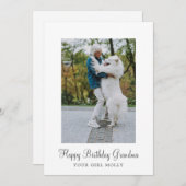 犬の写真ハッピーバースデーレスキュー犬のおばあちゃん シーズンカード (正面/裏面)