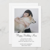 犬の写真ハッピーバースデー母は救助犬から シーズンカード (正面/裏面)