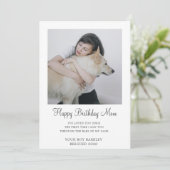 犬の写真ハッピーバースデー母は救助犬から シーズンカード (スタンド正面)