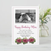 犬の写真ハッピーバースデー母は救助犬から シーズンカード (スタンド正面)