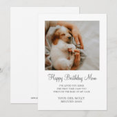 犬の写真ハッピーバースデー母は救助犬から シーズンカード (正面/裏面)