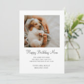 犬の写真ハッピーバースデー母は救助犬から シーズンカード (スタンド正面)