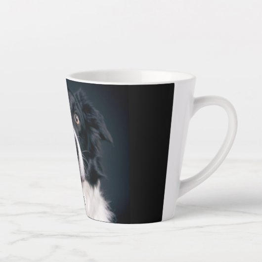 犬の写真パーソナライズされた名 カフェラテマグ (右)