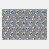 犬の写真パーソナライズされた ラッピングペーパーシート (正面3)