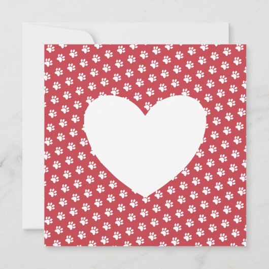 犬の写真フラットからのバレンタインデー シーズンカード (裏面)