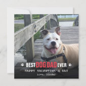 犬の写真フラットからのバレンタインデー シーズンカード (正面)