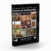 犬の写真ブロックコラージュが最も辛い別れの記念碑 フォトブロック (左)