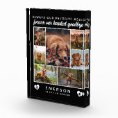 犬の写真ブロックコラージュが最も辛い別れの記念碑 フォトブロック (右)