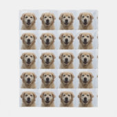 犬の写真ペット子犬パターンを作成して下さい フリースブランケット (正面)