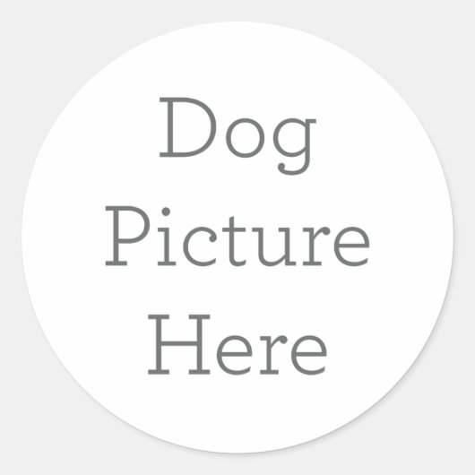 犬の写真ユニークステッカーギフト ラウンドシール (正面)