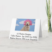 犬の写真付き誕生日カード カード (裏面)