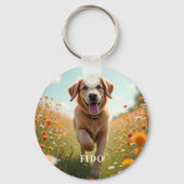 犬の写真名文字 キーホルダー (正面)