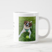 犬の写真婚約私の人間が結婚する ジャンボコーヒーマグカップ (右)