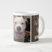 犬の写真最高の友 ジャンボコーヒーマグカップ (正面右)