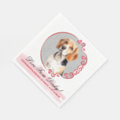 犬の写真結婚付きビーグル犬ペットのナプキン スタンダードランチョンナプキン (角)