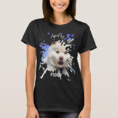 犬の写真 スプラッシュ 楽しい ユーモア 愛 Tシャツ (正面)