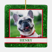 犬の写真 セラミックオーナメント (裏面)