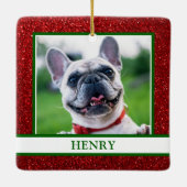 犬の写真 セラミックオーナメント (裏面)
